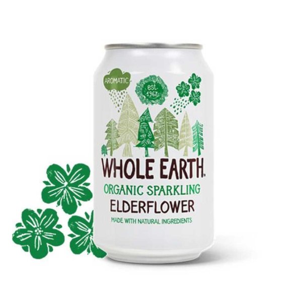 Whole Earth Sodavand med hyldeblomst - kologisk