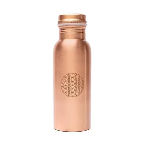 Kobber Drikkeflaske, Flower of life - 500 ml. 