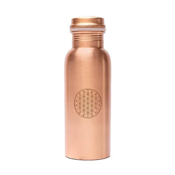 Kobber Drikkeflaske, Flower of life - 500 ml. 