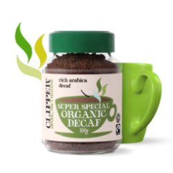 Clipper Instant Kaffe "Super Special Decaf" - 100g - kologisk og Fairtrade