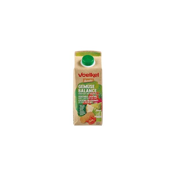 Voelkel Grntsagssaft med Tomatsaft og Havsalt, kologisk, Demeter - 750 ml.