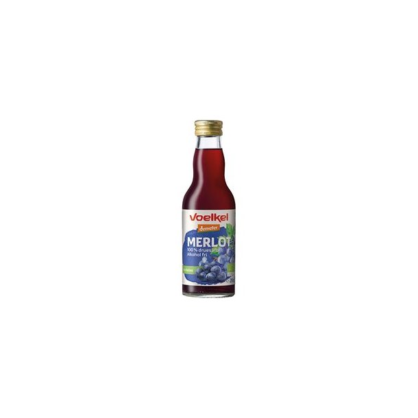 Voelkel Merlot ren rd druesaft, kologisk, Demeter - 200 ml.