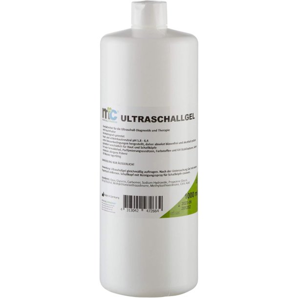 Ultralydsgel Vandbaseret - 1000 ml.