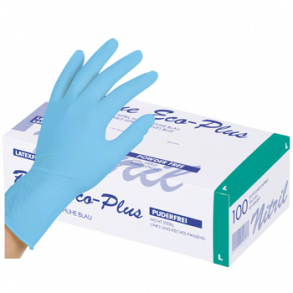 Blue ECO-PLUS Nitril Engangshandske - 100 stk.
