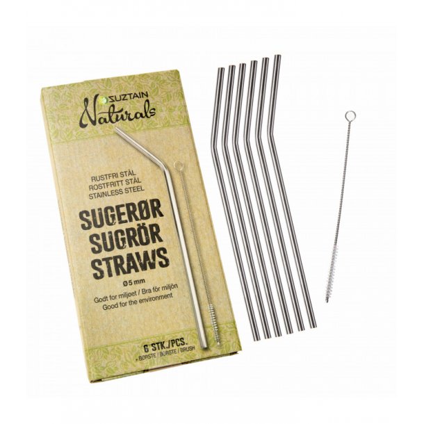 Suztain Naturals Sugerr af stl - 6 stk. -  5 mm.