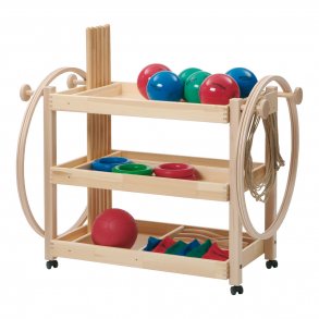 Opbevaringsvogn med gymnastikudstyr - 44 dele