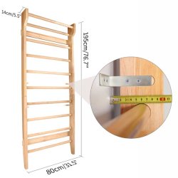 CCLIFE Vgribbe - 80 x 195 cm. - 10 trin - Belastbar op til 100 kg.