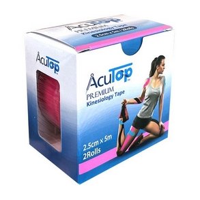 �cuTop Terapeutisk tape pink 2,5cmx5m, 2 ruller