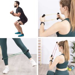 Fitnessring med h�ndtag til arme og ben - Flere styrker