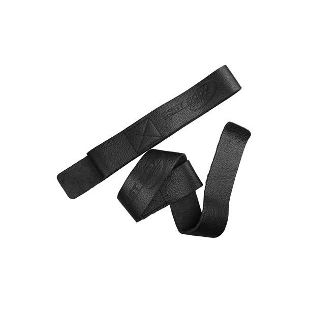 Weight Lifting Wrist Straps Leather Sort Stort udvalg God kvalitet