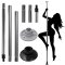 Costway Fitness Pole med Spin i rustfri stl - 50 mm.