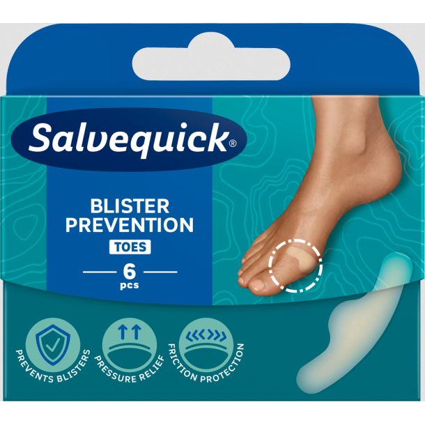 SALVEQUICK BLISTER TOES - 6 stk.