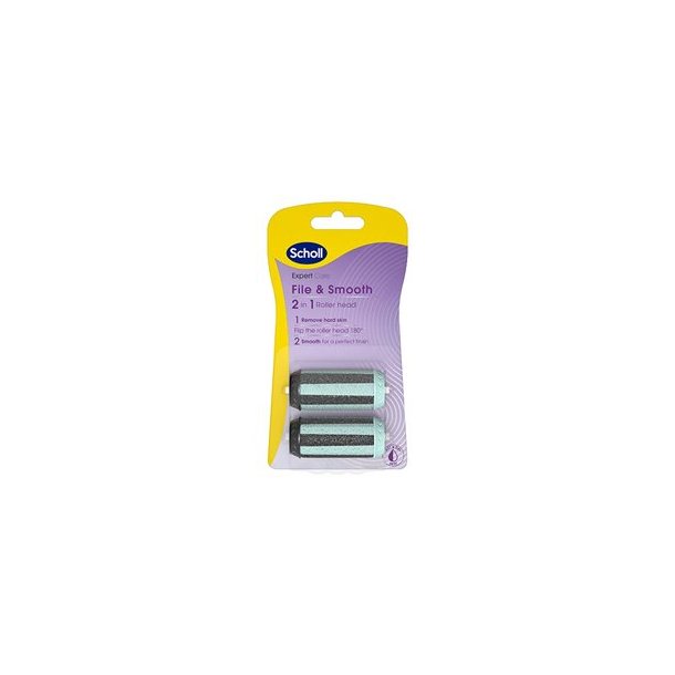 Scholl File & Smooth 2in1 Roller Head, fodfil - 2 stk.