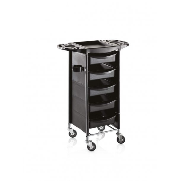 Accademy 50 Frisrvogn med 5 skuffer - Sort