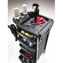 Accademy 50 Frisrvogn med 5 skuffer - Sort