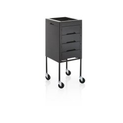 Slide frisrvogn med 4 skuffer - Sort