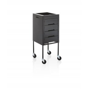 Slide frisrvogn med 4 skuffer - Sort