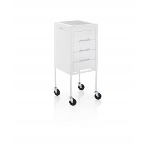 Slide frisrvogn med 4 skuffer - Hvid