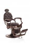 Hair Custom Roadster Professionel Barberstol - Mrkbrun/Messing