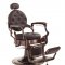 Hair Custom Roadster Professionel Barberstol - Mrkbrun/Messing