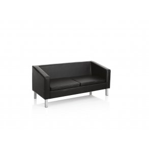 Lucky Black Sofa til venteværelse - 141 x 69 x 68 cm.