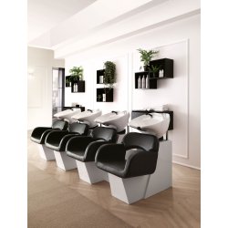 Sage Professionel Frisrvask med stol - Hvid