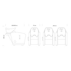 Class Confort Professionel Frisrvask med stol - Sort