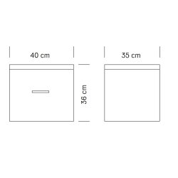 Expedit Wood Vghngt skuffe - 40x35x36 cm. - Mrk
