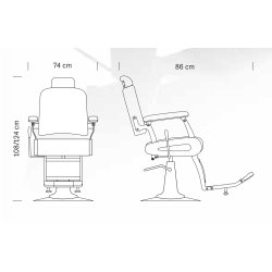 Hair Cadillac Professionel Barberstol - Turkis