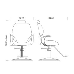 Hair Cordoba Professionel Barberstol - Sort