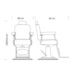 Hair Davidson Professionel Barberstol - Sort