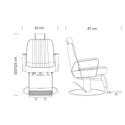 Hair Graffiti Professionel Barberstol - Sort