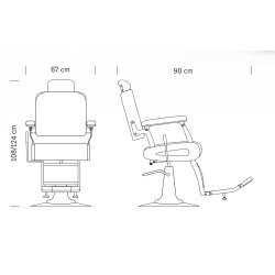 Hair Jaguar Professionel Barberstol - Bordeaux