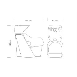 Indi Professionel Frisrvask med stol - Sort