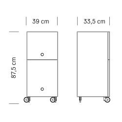 Secret frisrvogn med jalousi-lger - Sort