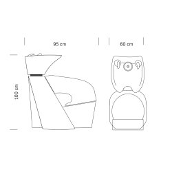 Wave Professionel Frisrvask med stol - Sort