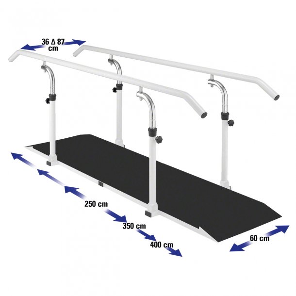 Gangbarre i metal med gulv - Flere lngder