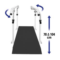 Gangbarre i metal med gulv - Flere lngder