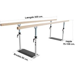 Gangbarre i tr - Sammenklappelig - 3 m.