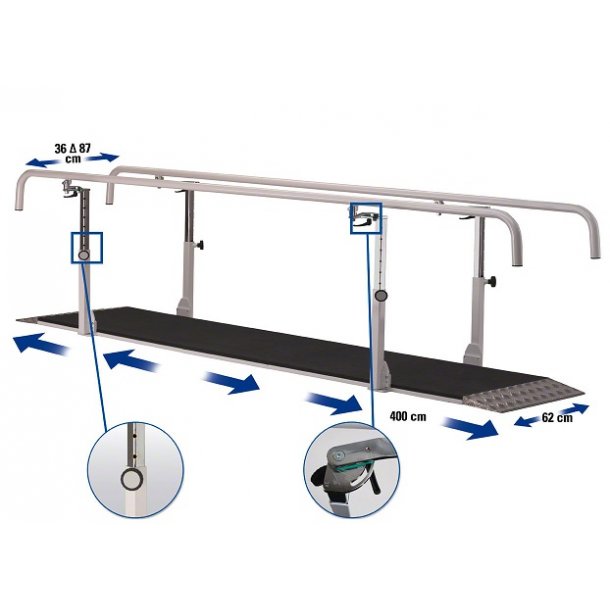 Gangbarre Eksklusiv i metal - Til brn og voksne - 400 cm.