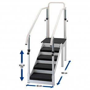 Trningstrappe med justerbart gelnder