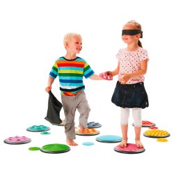 Sanse- og oplevelsesdiske - 20 dele med fin og grov struktur