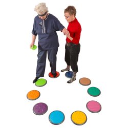 Sanse- og oplevelsesdiske - 20 dele med fin og grov struktur