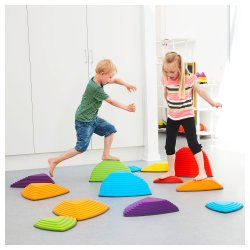 Flodsten og bjergtoppe - Udvikling af balance og koordination - St med 11 dele