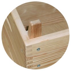 Plint i massivt knastfrit nletr med gte koskind p lget