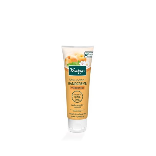 Kneipp Sekund-Hndcreme og Neglepleje med aprikosmlk og marulaolie - 75 ml.