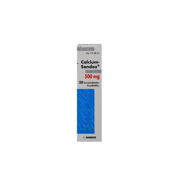 Calcium-Sandoz 500 mg - 20 brusetabletter