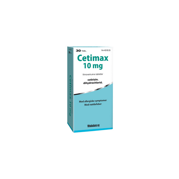 Cetimax 10 mg - 30 stk. Kort holdbarhed
