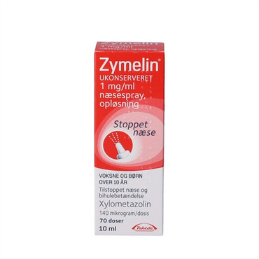 tynd Distribuere Oxide Zymelin Næsespray Ukonservereret 1 mg/ml - 10 ml.