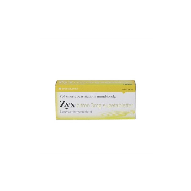 Zyx sugetabletter citron 3 mg - 20 stk. 